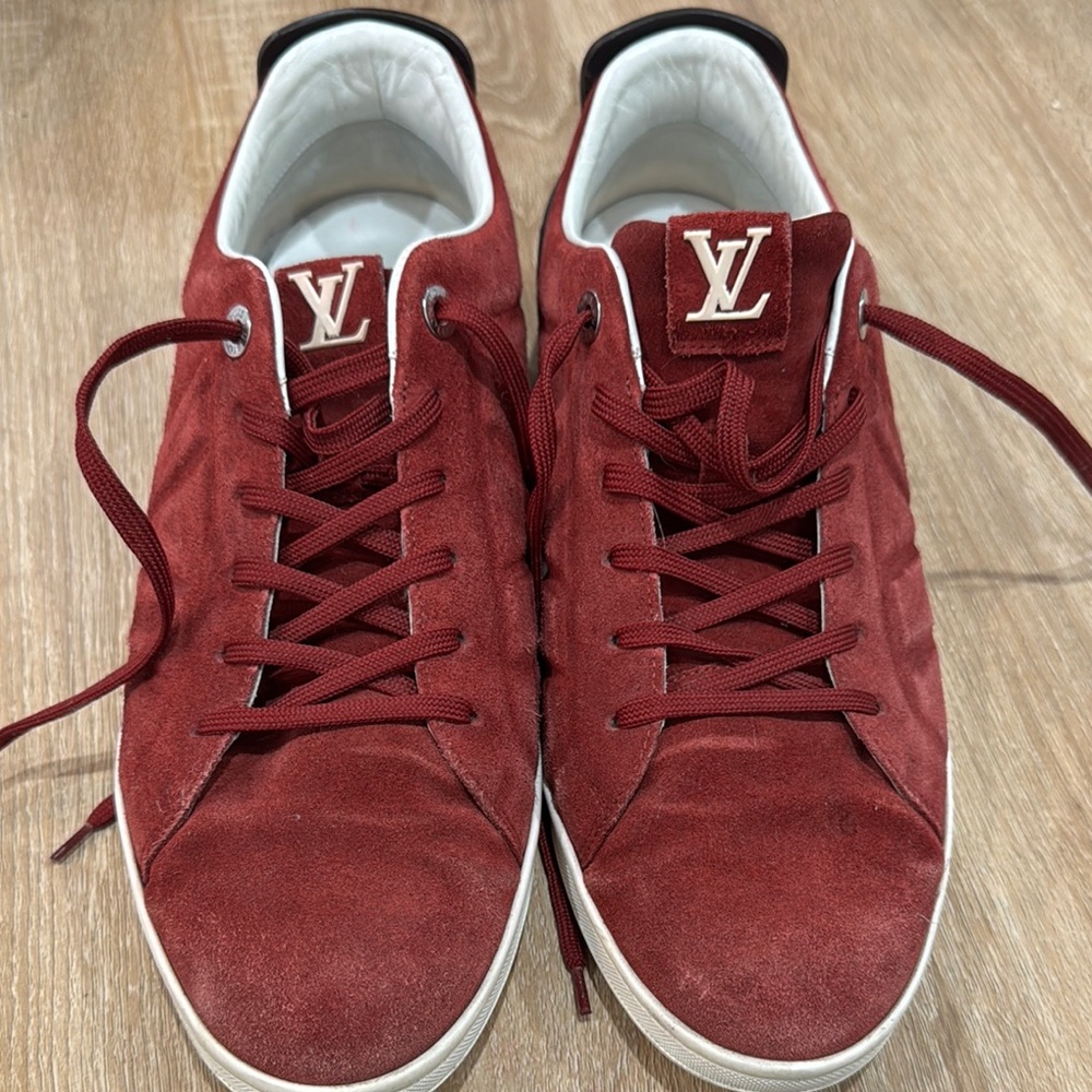 Louis Vuitton Red Sneakers Suede Low-Top - Picture 6 of 10